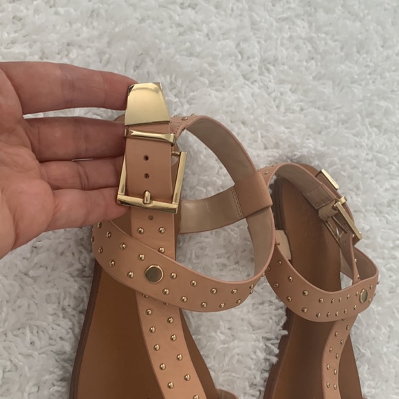Vince Camuto Nude Sandals with Gold Studs size 7 - Picture 3 of 4